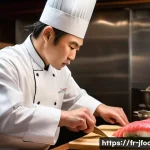 일식조리사 연봉 협상 전략 - **Prompt 1: The Master's Precision**
    "A highly skilled Japanese sushi chef, dressed in a pristin...